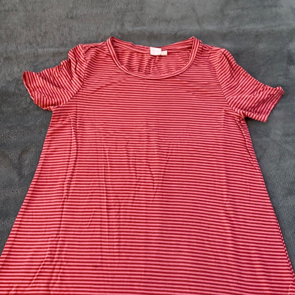 Pink Striped Tee Dress